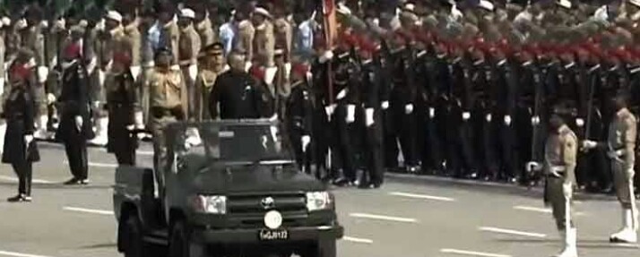 ISLAMABAD: A spectacular parade was held on the occasion of Pakistan Day.