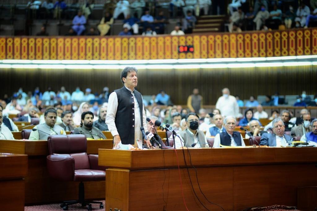The noise of the opposition in the Islamabad Senate session.