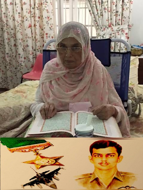 The mother of martyred Pakistan Air Force pilot Rashid Minhas has passed away.