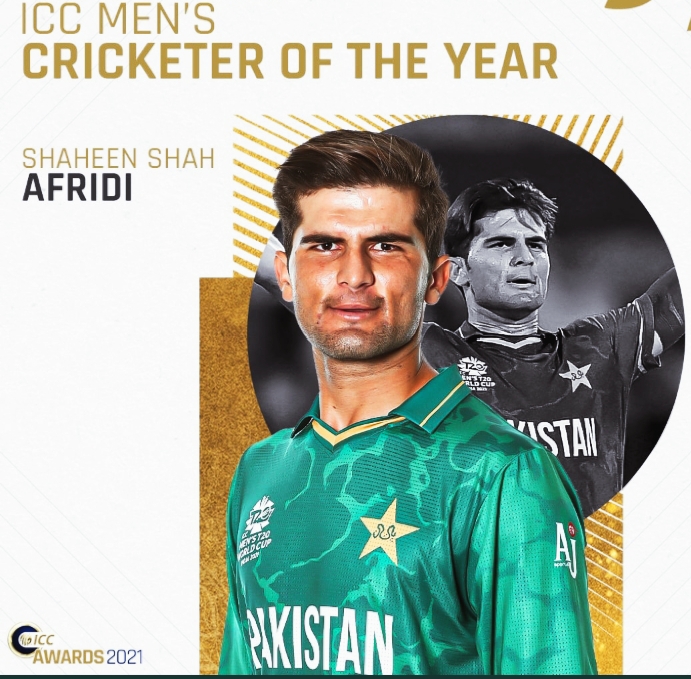 Shaheen Afridi named ICC Player of the Year.