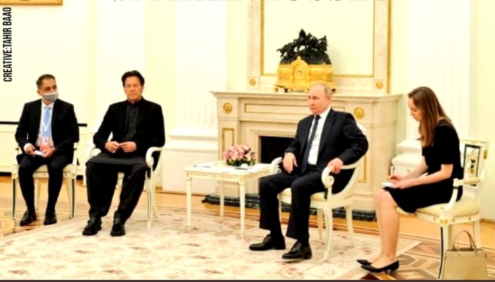 Prime Minister Imran Khan meets Russian President Putin.