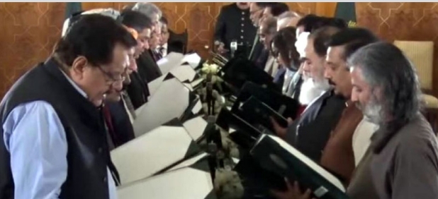 PM Shahbaz Sharif’s cabinet takes oath.