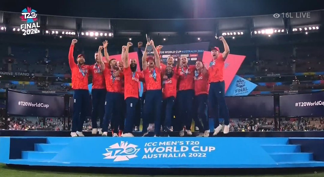England defeated Pakistan by 5 wickets and won the T20 cricket crown.