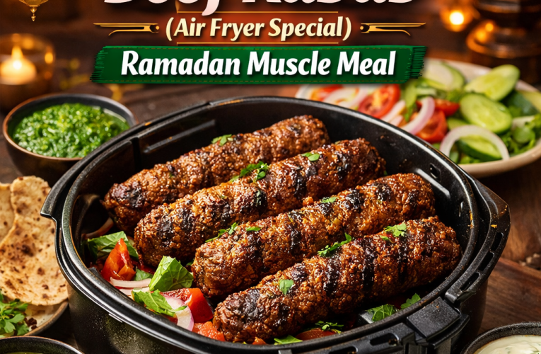 High Protein Beef Kabab (Air Fryer Special) Healthy Ramadan Iftar.