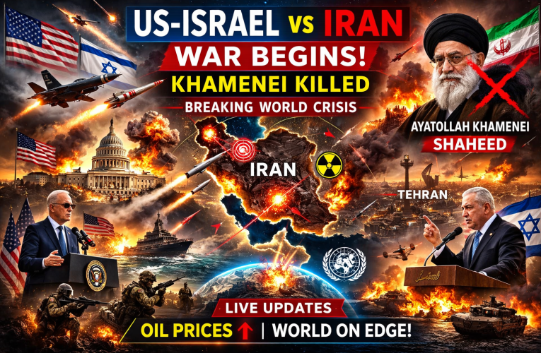 امریکہ اور اسرائیل نے ایران پر جنگ شروع کردی خامنہ ای شہید!