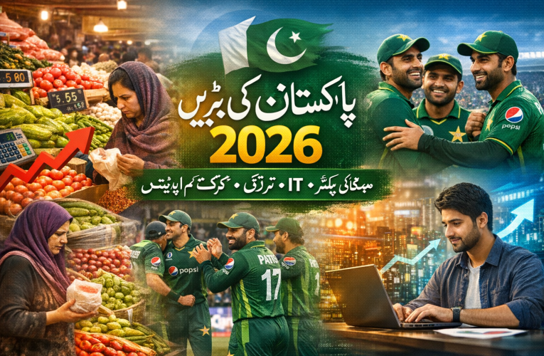 پاکستان کی بڑی خبریں 2026: مہنگائی، IT ترقی اور کرکٹ ٹیم اپڈیٹس
