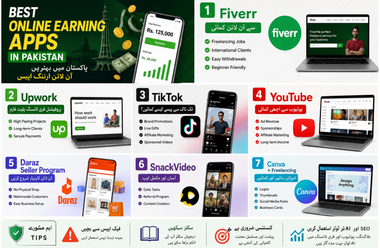 Best Online Earning Apps in Pakistan.