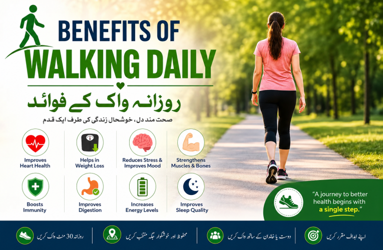 Benefits of Walking Daily روزانہ واک کے حیرت انگیز فوائد