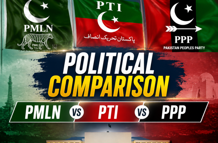 پاکستان کی سیاسی جماعتوں کا موازنہ: PMLN، PTI اور PPP