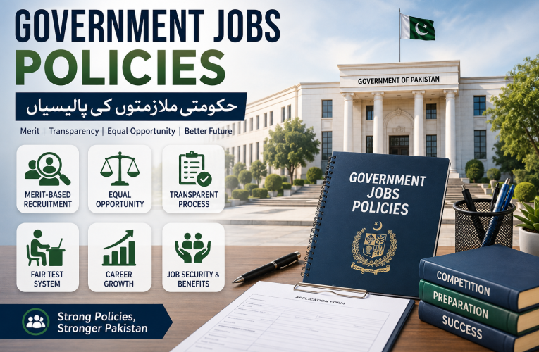 Government Jobs Policies in Pakistan حکومتی ملازمتوں کی پالیسیاں