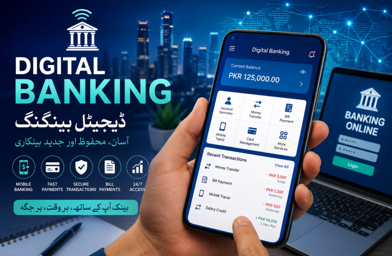 ڈیجیٹل بینکنگ کیا ہے؟ پاکستان میں Digital Banking کے فوائد، مواقع اور مستقبل