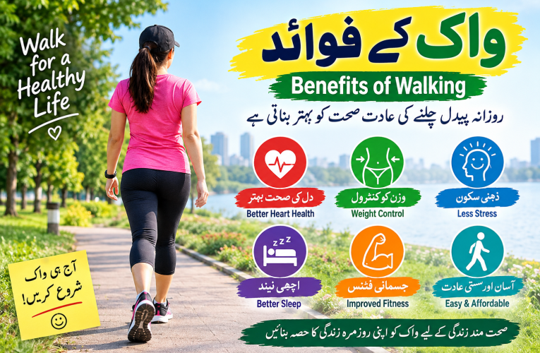 واک کے فوائد Benefits of Walking – روزانہ پیدل چلنے کے حیرت انگیز فائدے