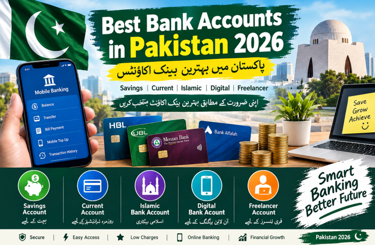 Best Bank Accounts in Pakistan 2026 – Savings, Digital & Islamic