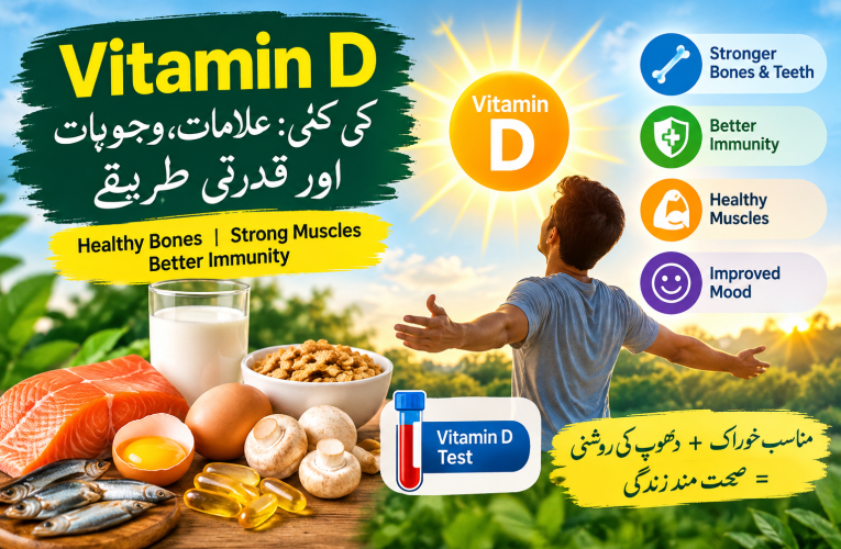 Vitamin D کی کمی: علامات، وجوہات، فوائد اور قدرتی ذرائع