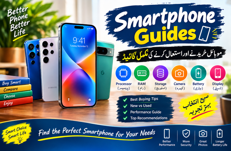 Smartphone Guides 2026: موبائل خریدنے اور استعمال کرنے کی مکمل گائیڈ