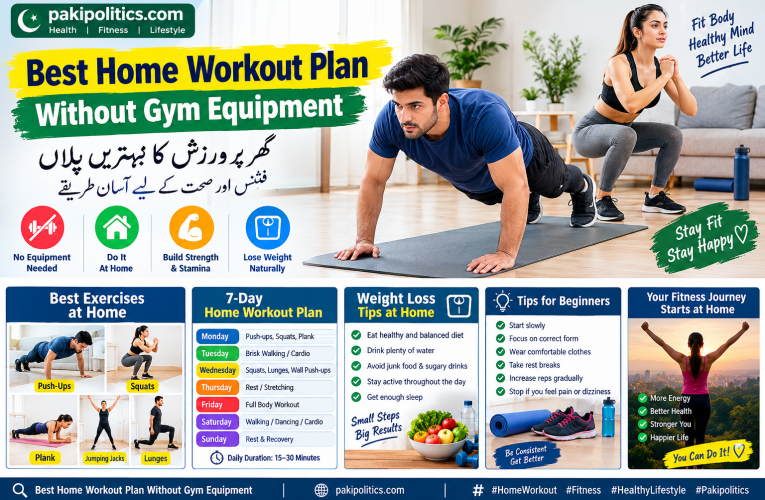 Best Home Workout Plan Without Gym Equipment in 2026