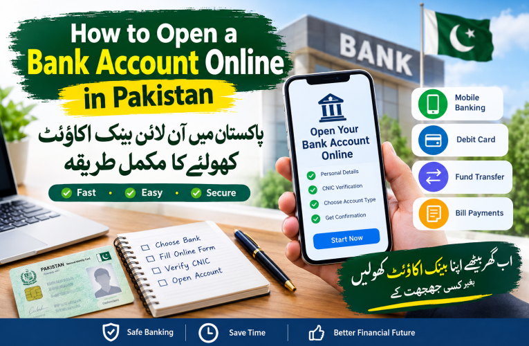How to Open a Bank Account Online in Pakistan.